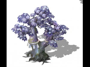 cartoon hell - soul flower tree 01 3D Model