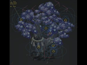 cartoon hell - soul flower tree 01 Model 3D