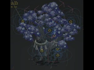 cartoon hell - soul flower tree 01 3D Model