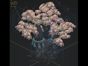 cartoon hell - soul flower tree 01 Model 3D
