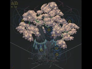 cartoon hell - soul flower tree 01 3D Model