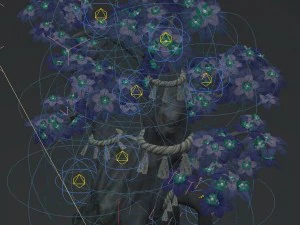 cartoon hell - soul flower tree 03 3D Model