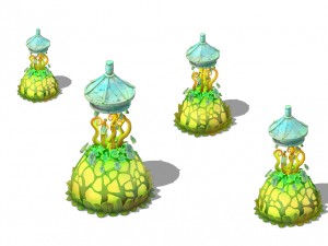 cartoon sky city - emperor released the lights 3D Modell