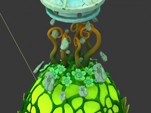 cartoon sky city - emperor released the lights 3D Modell