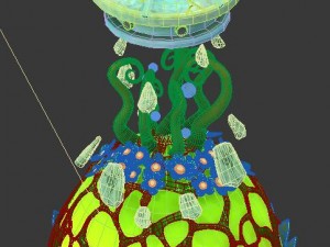 cartoon sky city - emperor released the lights 3D Modell