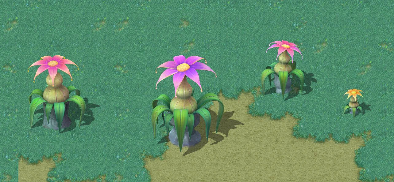 cartoon sky city - hibiscus flower 3D Model .c4d .max .obj .3ds .fbx .stl .blend 