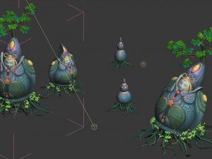 cartoon sky city - nu wa xuanqing stone 3D Модель