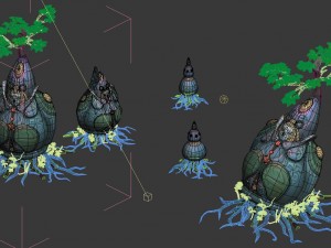 cartoon sky city - nu wa xuanqing stone 3D Модель