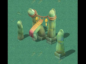 cartoon sky city - like fingerprints Modèle 3D