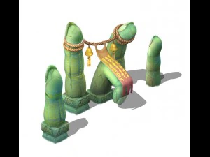 cartoon sky city - like fingerprints 3D Model