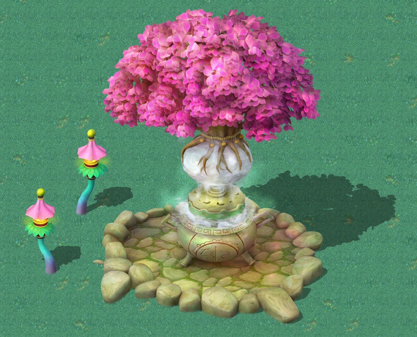 cartoon sky city - tree temple 3D Model .c4d .max .obj .3ds .fbx .stl .blend