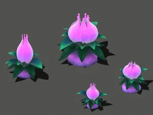 ciudad del cielo de dibujos animados - loto de nieve de tianshan Modelo 3D