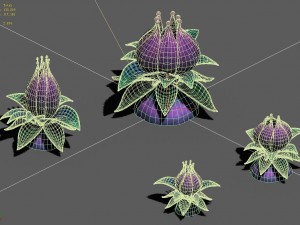 cartoon sky city - tianshan snow lotus 3D 模型