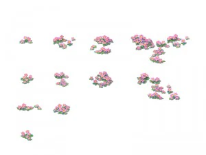 cartoon sky city - xianjie wildflowers 01 3D Model