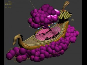 cartoon sky city - once upon a time Model 3D