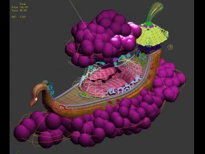 cartoon sky city - once upon a time 3D Model