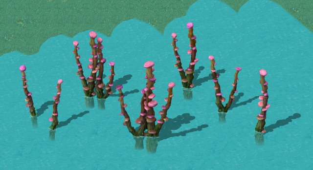 cartoon sky city - jade pool - strange tree 3D Модель .c4d .max .obj .3ds .fbx .stl .blend 