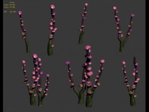 cartoon sky city - jade pool - strange tree 3D Модель