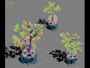 cartoon sky city - jade girl - xiantao tree Modello 3D