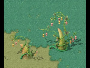 cartoon sky city - fairy rattan stone teeth 3D Model