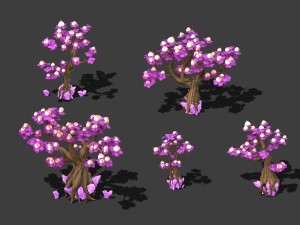cartoon sky city - xiantao tree 01 3D 모델