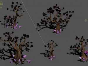 cartoon sky city - xiantao tree 01 Modello 3D