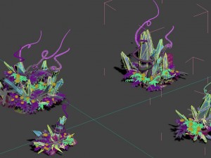 cartoon sky city - nether suspension stone Modelo 3D