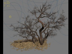 desert barracks - dead tree 04 3D 모델