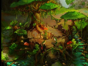 hundred flowers valley - big tree 01 3D Model