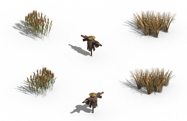 paddy field 04 3D 模型 .c4d .max .obj .3ds .fbx .stl .blend 