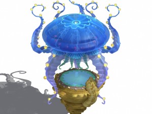 seabed animal - big jellyfish 3D Model