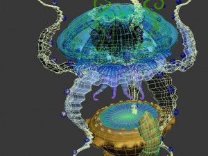 seabed animal - big jellyfish 3D Model