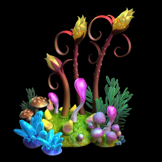 the sea - the fantasy plant 01 3D मॉडल .c4d .max .obj .3ds .fbx .stl .blend 
