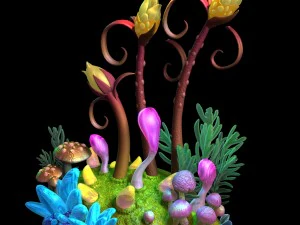 il mare - la pianta fantastica 01 Modello 3D