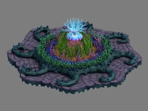 海底植物 - イソギンチャク 3Dモデル