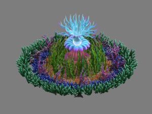 submarine plant - sea anemone 3D Модель