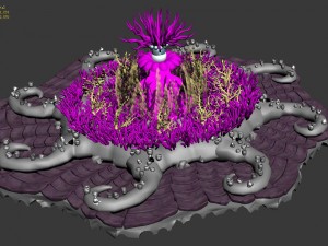submarine plant - sea anemone 3D Модель