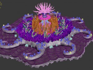 submarine plant - sea anemone 3D Модель