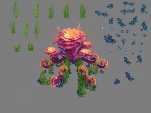 seabed plant - coral tree 003 Model 3D