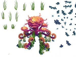 pianta del fondale marino - albero di corallo 003 Modello 3D