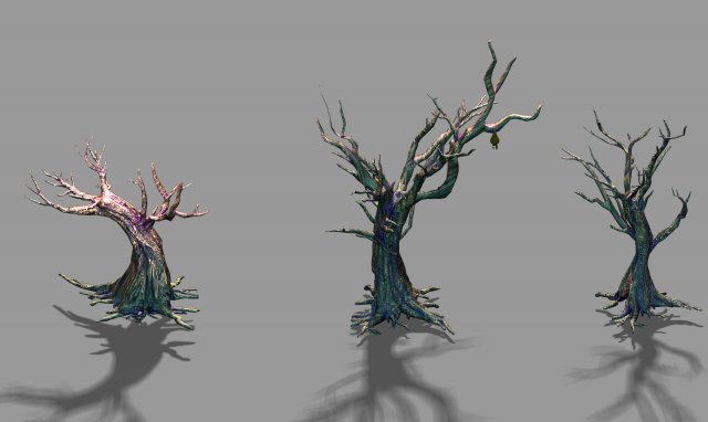 dark forest - dead tree 01 3Dモデル .c4d .max .obj .3ds .fbx .stl .blend 