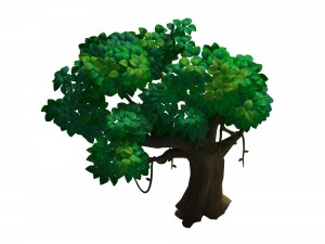 cartoon forest - big trees 03 3Dモデル