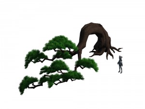 cartoon forest - big pine 06trees 03 3D Model