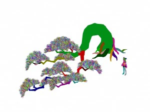 cartoon forest - big pine 06trees 03 3D Model