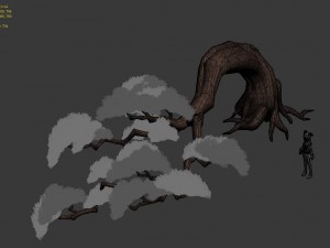 cartoon forest - big pine 06trees 03 3D-Modell