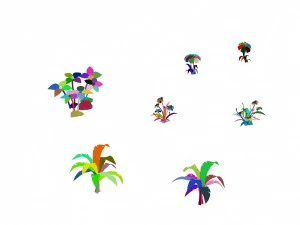 cartoon forest - plant 33 3D Model