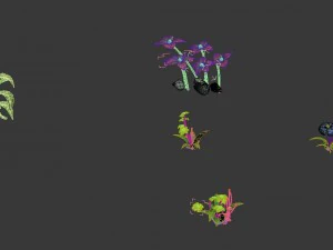 cartoon forest - plant 33 3D Model