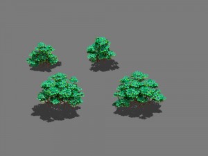 cartoon plant - shrub Modello 3D