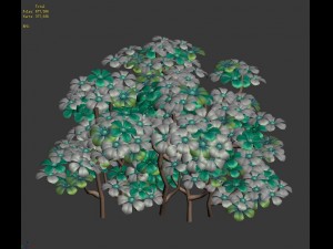 cartoon plant - shrub Modello 3D