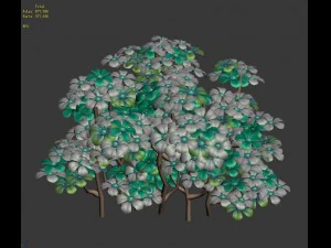 cartoon plant - shrub 3D Model